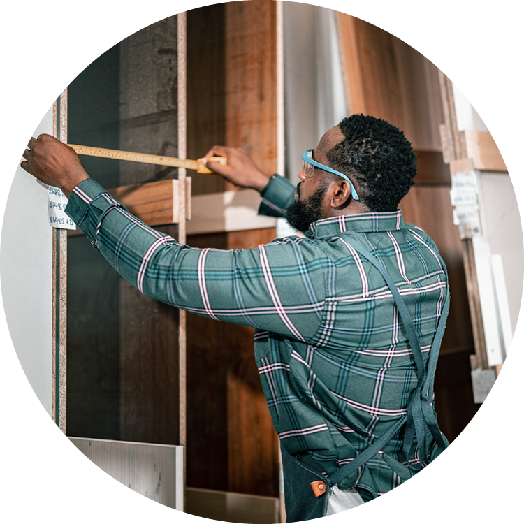 A man working on home renovations